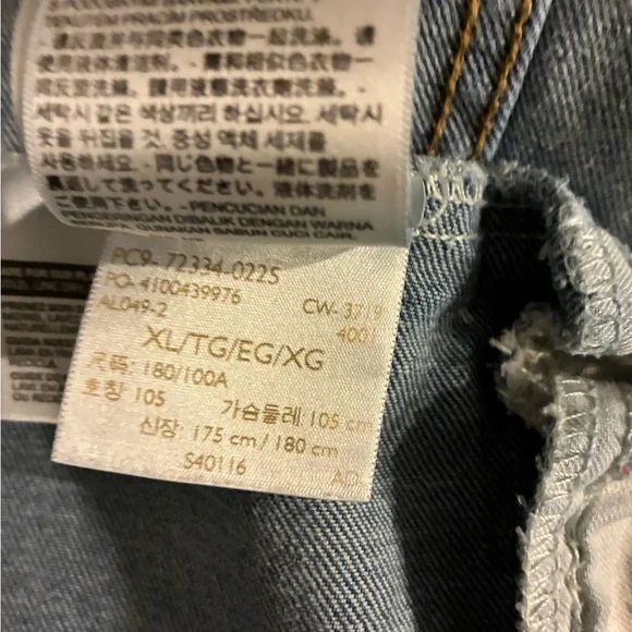 Men Levi’s relaxed trucker vintage style Light Blue Denim Jacket XL - Picture 7 of 10